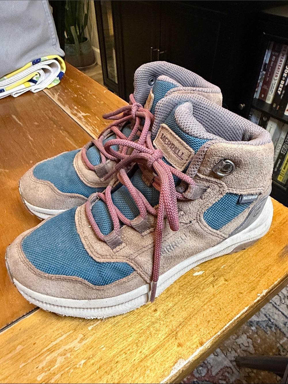 Merrell Kids Blue, Tan and Pink Outdoor Boots